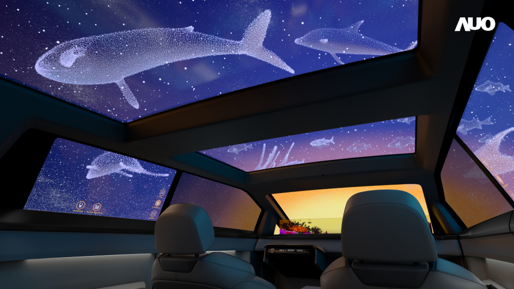 熊猫体育以Smart Cockpit 2025展示一系列领先业界的Micro LED Display HMI 解决方案，其中幻境全景天幕(Vitrual Sky Canopy)是全球首度导入大尺寸、透明Micro LED 显示器于天窗的应用，带来无边际的沉浸式体验